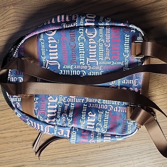 Juicy Couture Blue and Brown Logo Backpack main image 4